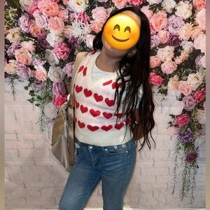 Heart Pattern Kids Sweater Vest